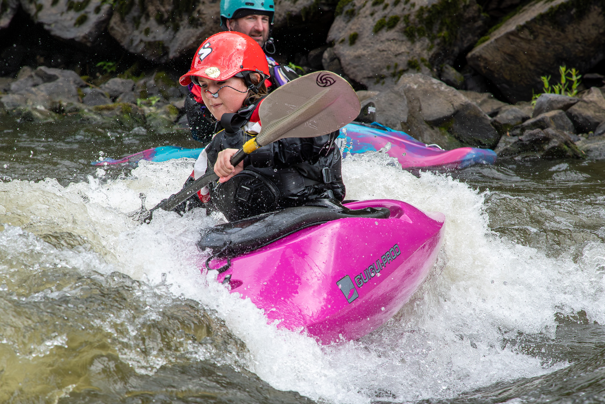 Tilly on the wave at Jackfield